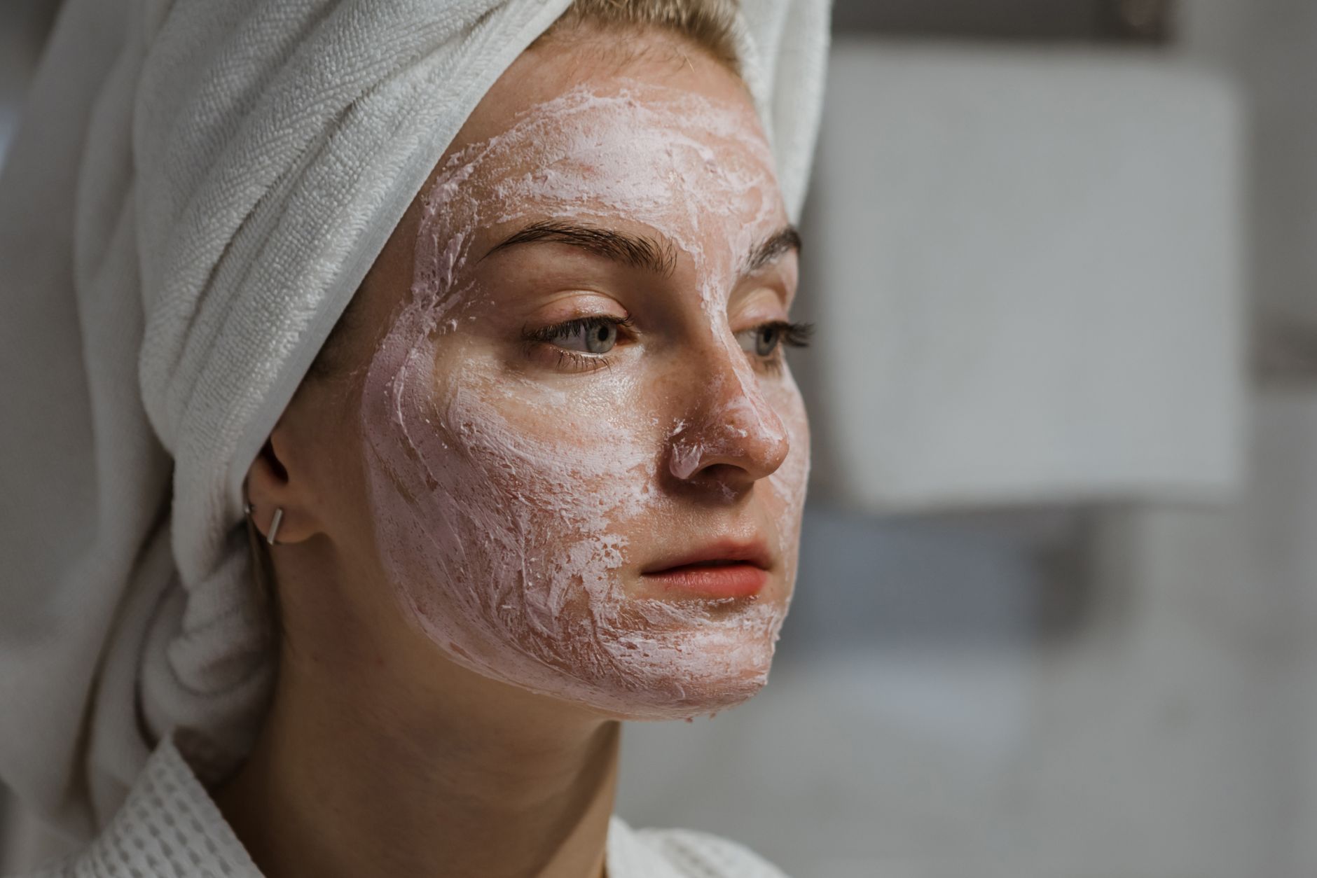 Close-up of a person's healthy, glowing skin