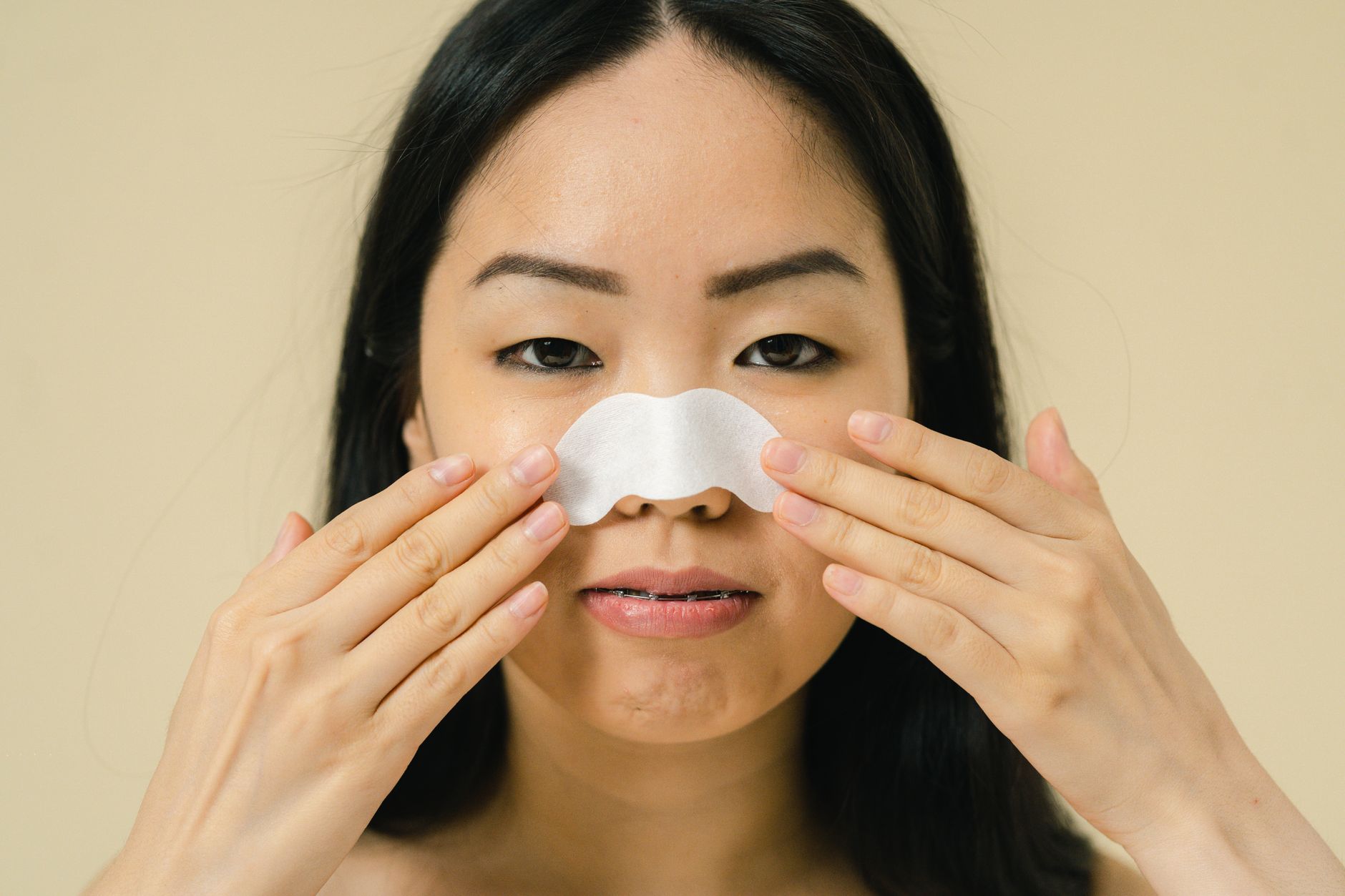 Close-up of healthy skin texture, emphasizing the natural appearance of pores and skin surface.